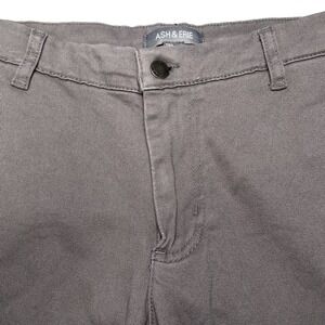 Ash Erie Pants 30x28 Mens Chino Flat Front Cotton Blend Twill Gray Normcore